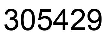 Number 305429 black image