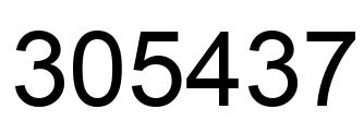Number 305437 black image