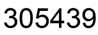 Number 305439 black image