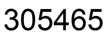 Number 305465 black image
