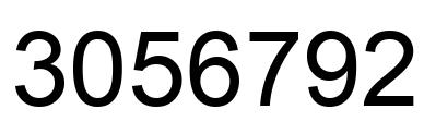Number 3056792 black image