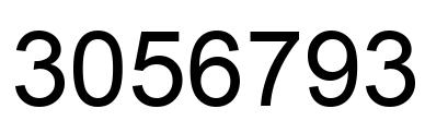 Number 3056793 black image