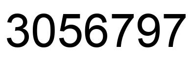 Number 3056797 black image