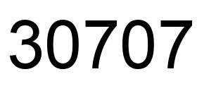 Número 30707 imagen negro