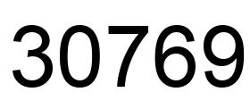 Number 30769 black image
