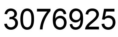 Number 3076925 black image