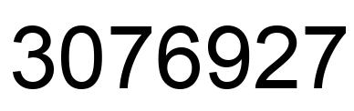 Number 3076927 black image