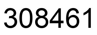 Number 308461 black image