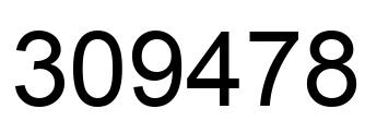 Number 309478 black image