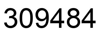 Number 309484 black image