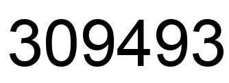 Number 309493 black image