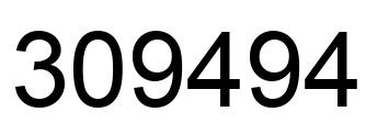 Number 309494 black image