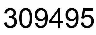 Number 309495 black image