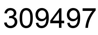 Number 309497 black image