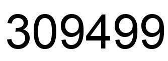 Number 309499 black image