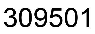 Number 309501 black image