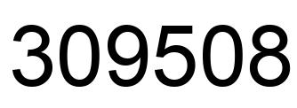 Number 309508 black image