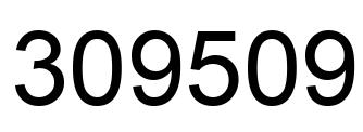 Number 309509 black image