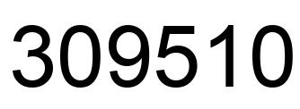Number 309510 black image