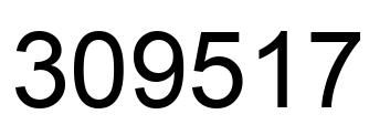 Number 309517 black image