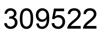 Number 309522 black image