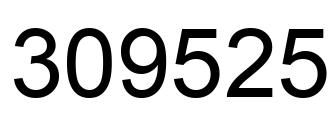 Number 309525 black image