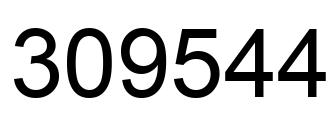 Number 309544 black image
