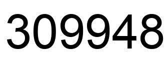 Number 309948 black image