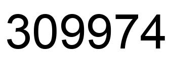 Number 309974 black image