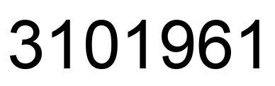 Number 3101961 black image
