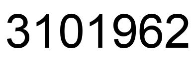 Number 3101962 black image