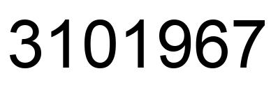 Number 3101967 black image