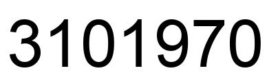 Number 3101970 black image