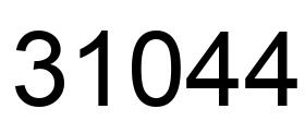 Number 31044 black image