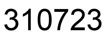 Number 310723 black image