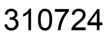 Number 310724 black image