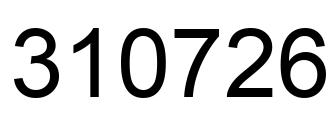 Number 310726 black image