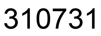 Number 310731 black image