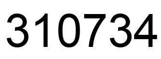 Número 310734 imagen negro