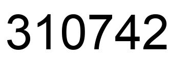 Número 310742 imagen negro
