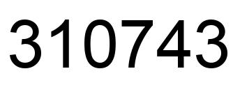 Número 310743 imagen negro