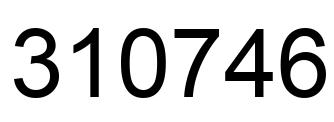 Number 310746 black image