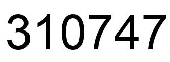 Number 310747 black image