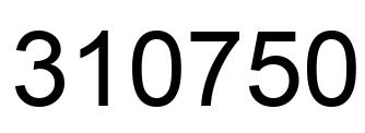 Number 310750 black image