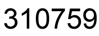 Número 310759 imagen negro