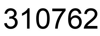 Number 310762 black image