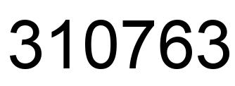 Number 310763 black image