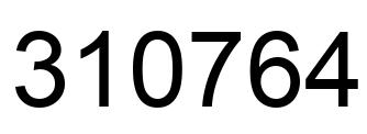 Number 310764 black image