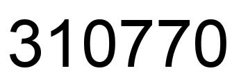 Number 310770 black image
