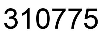 Number 310775 black image